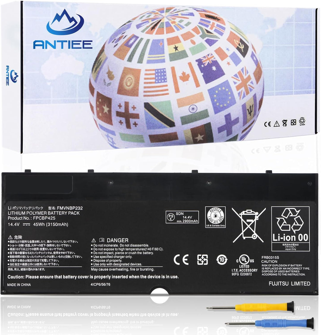 ANTIEE FPCBP425 Laptop Akku Compatible with Fujitsu LifeBook T904 T935 T936 U745 2-in-1 Ultrabook Se