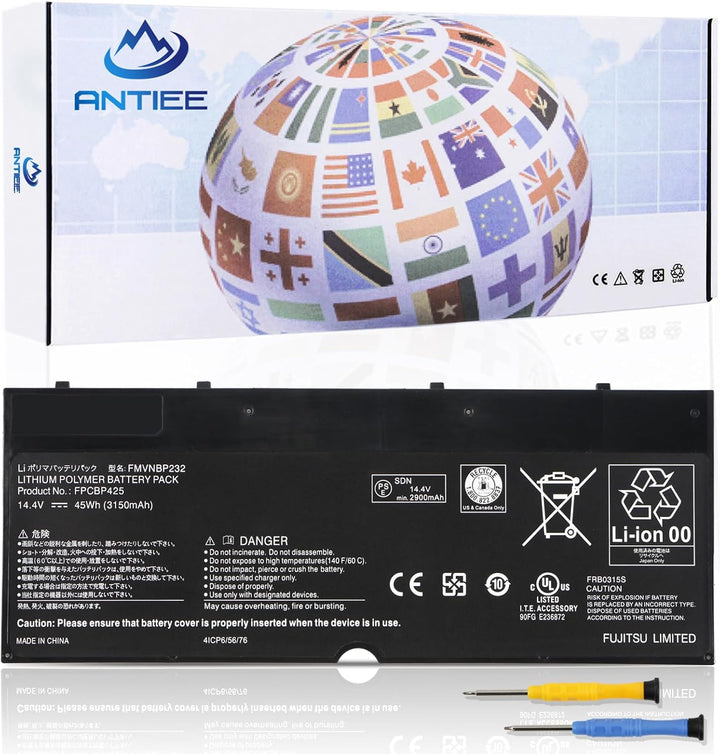 ANTIEE FPCBP425 Laptop Akku Compatible with Fujitsu LifeBook T904 T935 T936 U745 2-in-1 Ultrabook Se