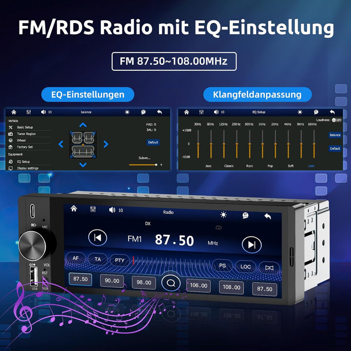 ESSGOO 6.36Zoll Autoradio (6.36 Zoll), 6.36 Zoll