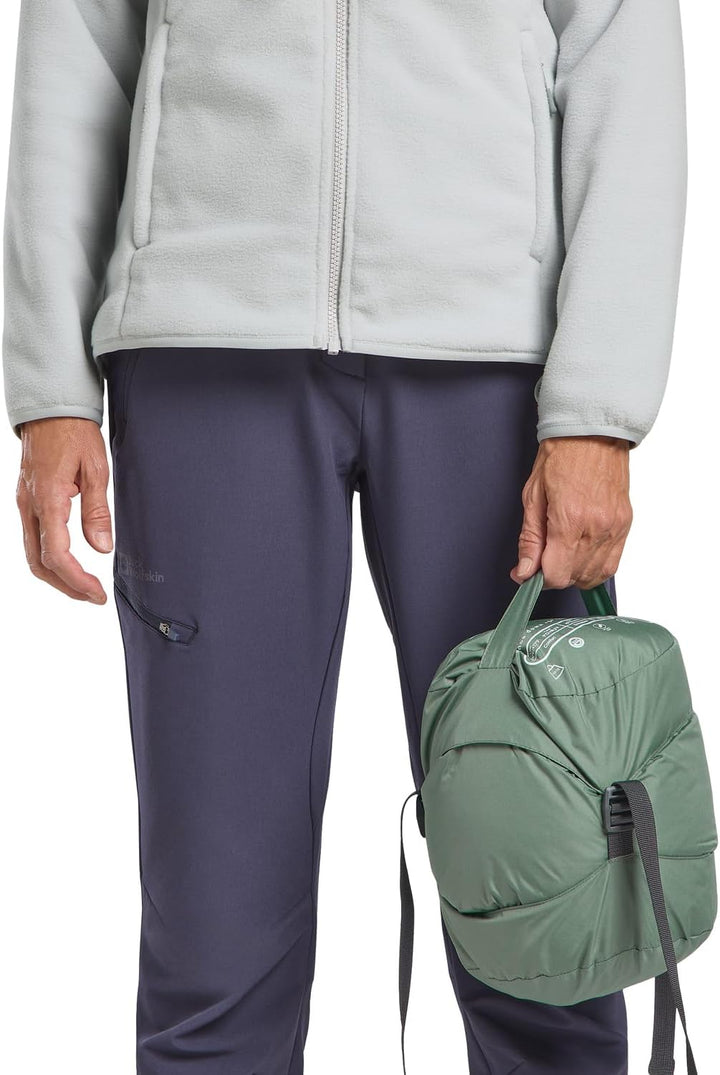 Jack Wolfskin Unisex – Erwachsene Athmos Down +5, 195Cm Mumienschlafsack, Picnic Green, 195