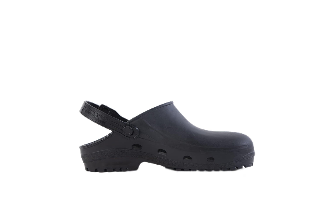 REPOSA Unisex Max Professionelle Clogs für die Arbeit 45 EU Schwarz, 45 EU Schwarz