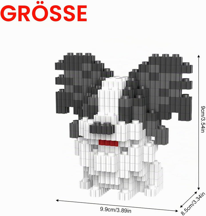 Micro Dog Building Blocks, Haustier Bausteine Sets für Erwachsene und Jungen Mädchen CLJM-01 (Schmet
