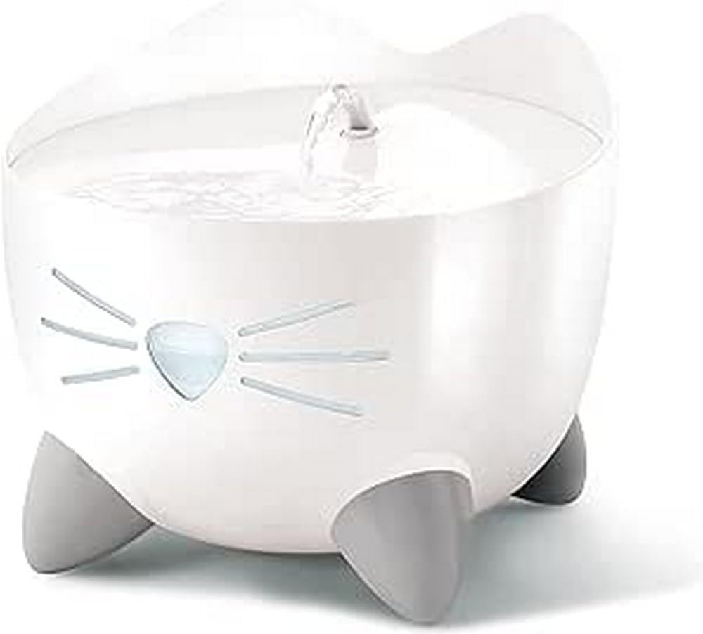 Catit Pixi Trinkbrunnen für Katzen, 2,5L, weiss + Pixi Ersatzfilter, Trinkbrunnenfilter für die Cati