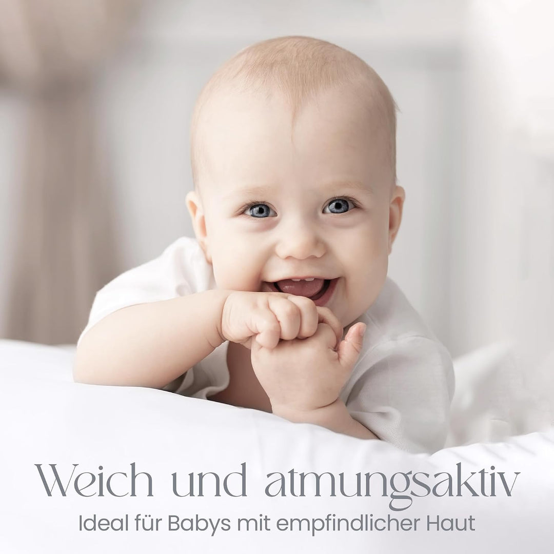 Spannbettlaken Kinderwagen 40x90 Aus 100% Bio-Baumwolle – Waschbar &amp; Ultraweich Grau 2er-Set Spannbe