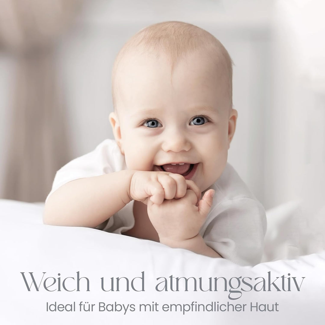 Spannbettlaken Kinderwagen 40x90 Aus 100% Bio-Baumwolle – Waschbar & Ultraweich Grau 2er-Set Spannbe
