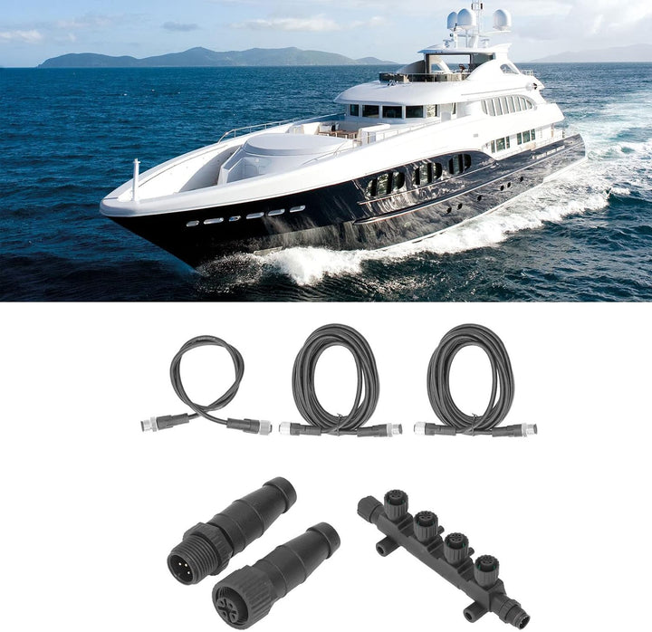 Marine NMEA 2000 Starter Kit Kabelstecker Abschlusskombination ABS Rostfreier Universeller N2K T-Ste