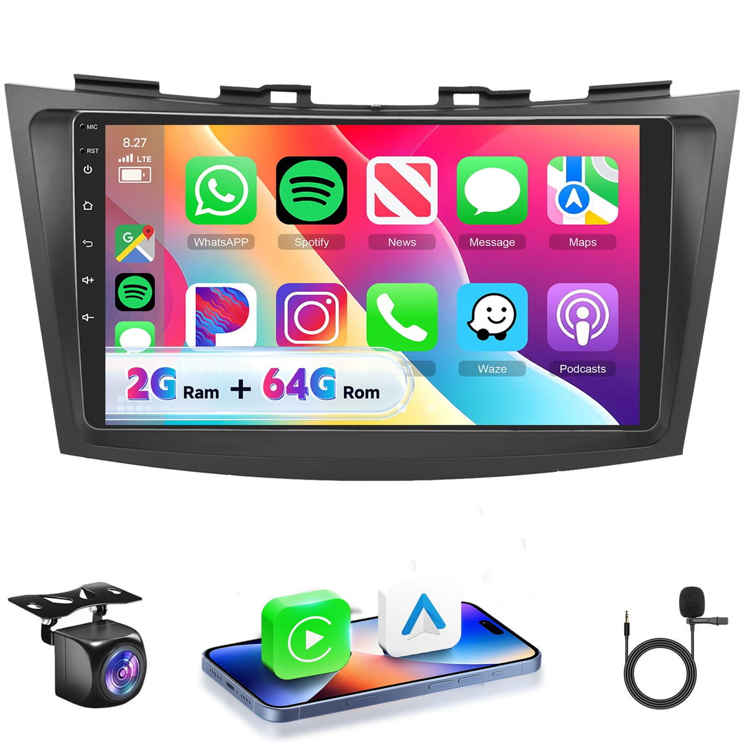 VECHTEL Autoradio 2G+64G Android 15 für Suzuki Swift 2011-2017 Suzuki Ertiga 2012-2017, 9 Zoll HD 2.