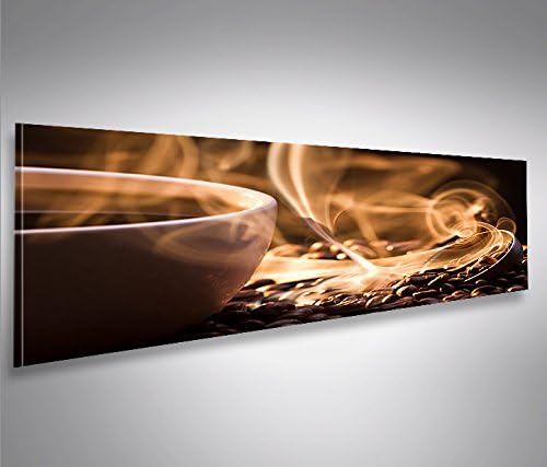 islandburner Bild Bilder auf Leinwand Kaffeebohnen Panorama XXL Poster Leinwandbild Wandbild Art up