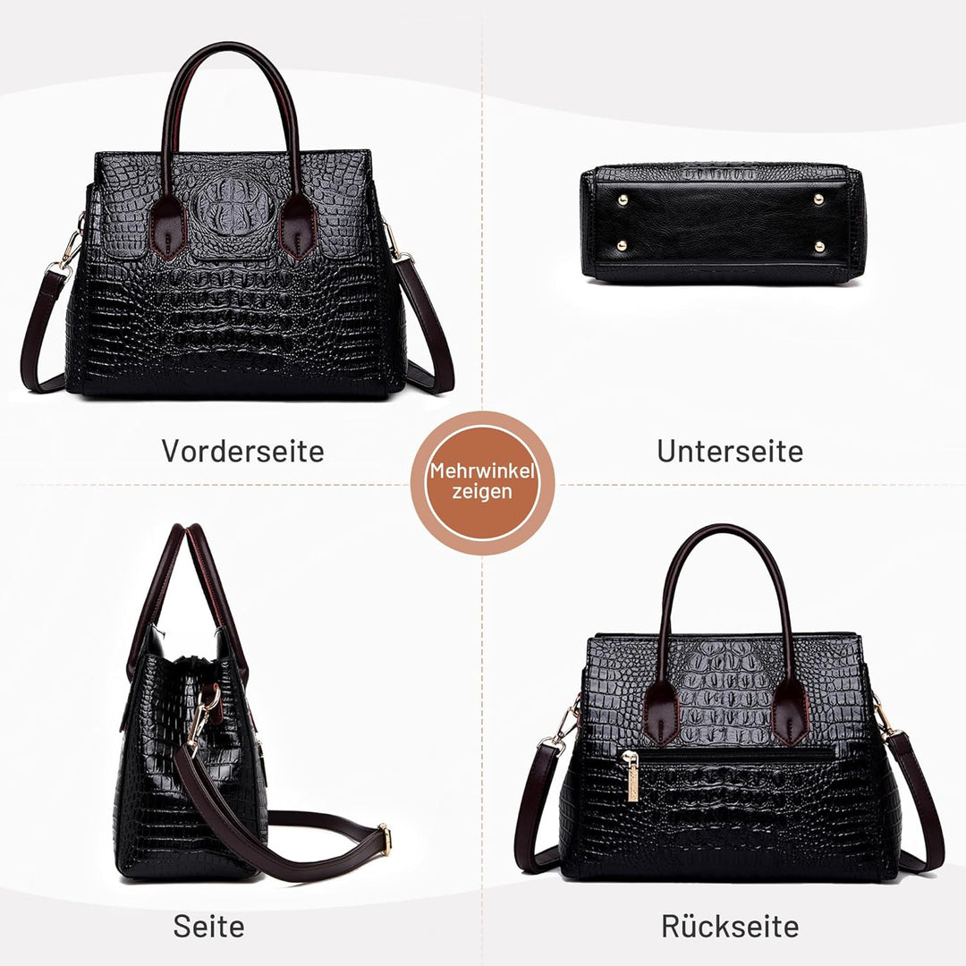DIRRONA Elegant Damen Umhängetasche Retro Handtasche Casual Reise Schultertasche Gross Kapazität Umh