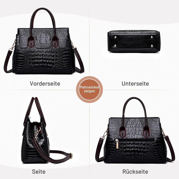 DIRRONA Elegant Damen Umhängetasche Retro Handtasche Casual Reise Schultertasche Gross Kapazität Umh