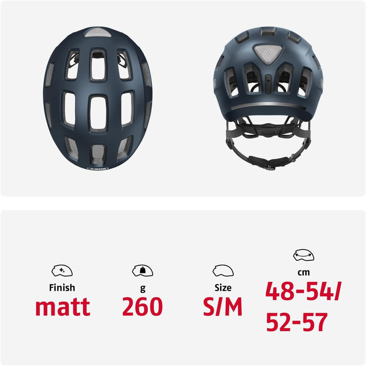 ABUS Fahrradhelm Youn-I 2.0 - mit Licht für Kinder, Jugendliche und junge Erwachsene - für Mädels un