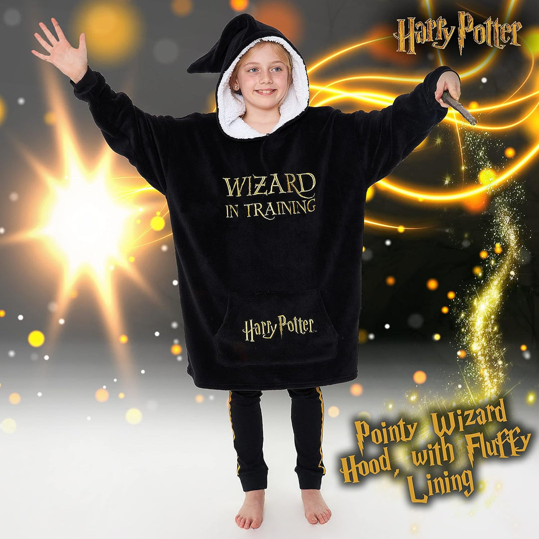 Harry Potter Kinder Hoodie Decke Kapuzenpullover Mädchen und Jungen - Flauschiger Deckenpullover au