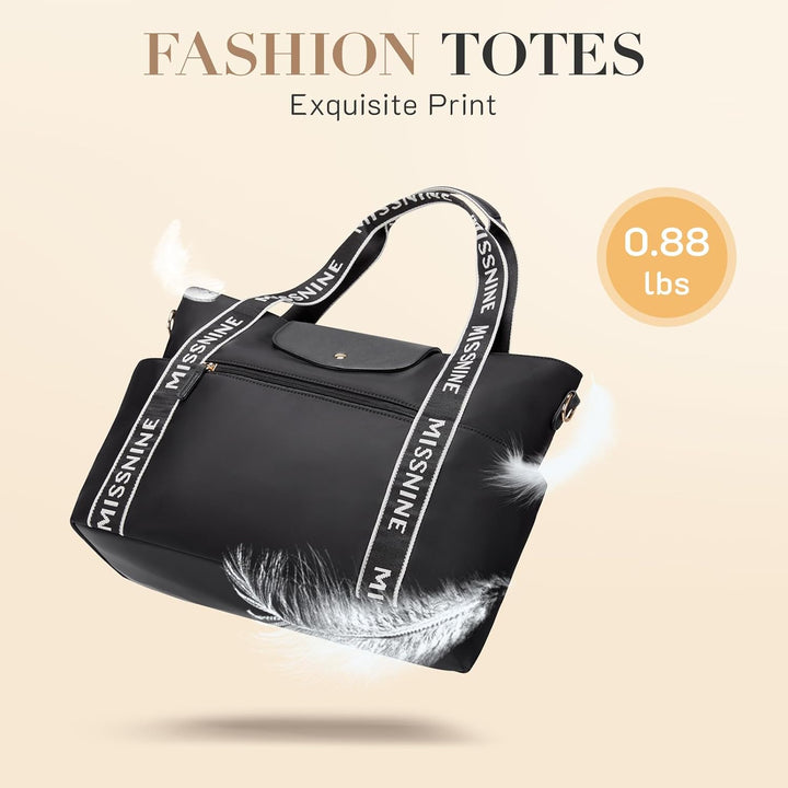 Missnine Handtasche Laptoptasche Damen 15,6-Zoll-Laptoptasche Tote Bag Leichte Arbeitstasche Shopper