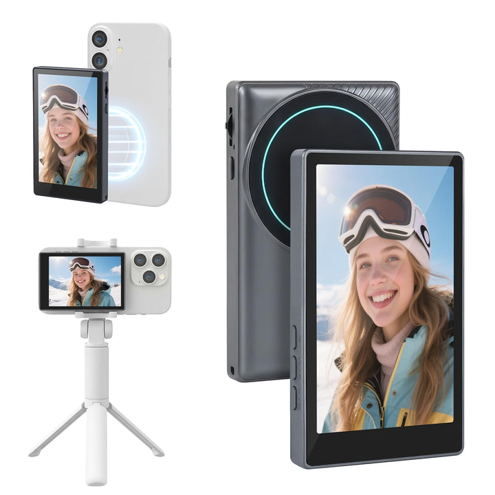 Selfie Monitor Smartphone Rückkamera magnetischer Vlog-Bildschirm für iPhone und Android geeignet fü