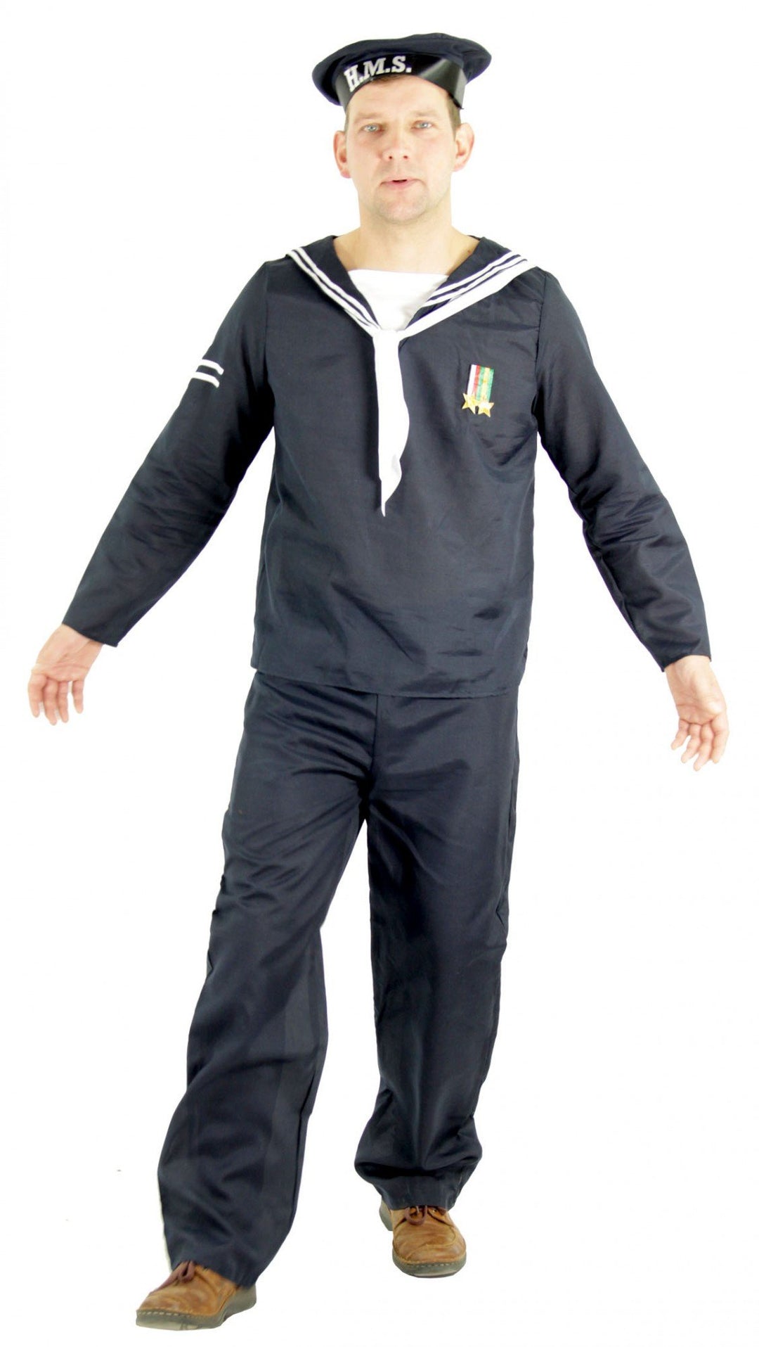 Foxxeo 40100 | Seemann Matrose Kostüm für Herren Karneval Fasching Matrose Schiff Boot Party Gr. M -