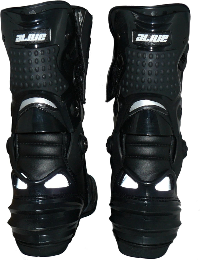 Protectwear Motorradstiefel Racing aliue, Wasserabweisend aus Leder mit aufgesetzten Hartschalenprot