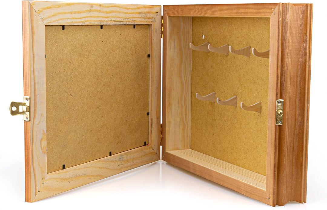 Schlüsselkasten aus Holz Hängeschrank mit Schlüsselbrett Wandorganizer für Schlüsselaufbewahrung Sch
