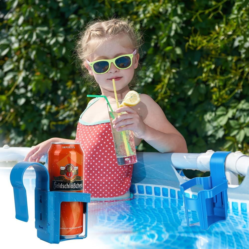 4 Stück Getränkehalter Poolrand, Pool Becherhalter Wasserbecher-Hängehalter Getränke Halterung Pools