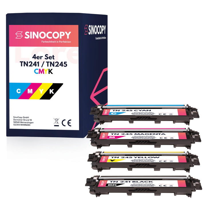 4 SinoCopy XXL Toner für Brother TN-241 TN-245 DCP-9020 CDW HL-3140 3150 3170 CW CDN CDW MFC-9130 91