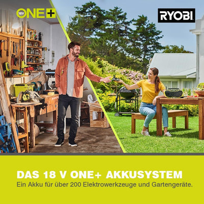 RYOBI 18 V ONE+ Akku-Bohrschrauber R18DD2-242S (2-Gang-Getriebe, max. Drehmoment 40 Nm, Drehmomentst