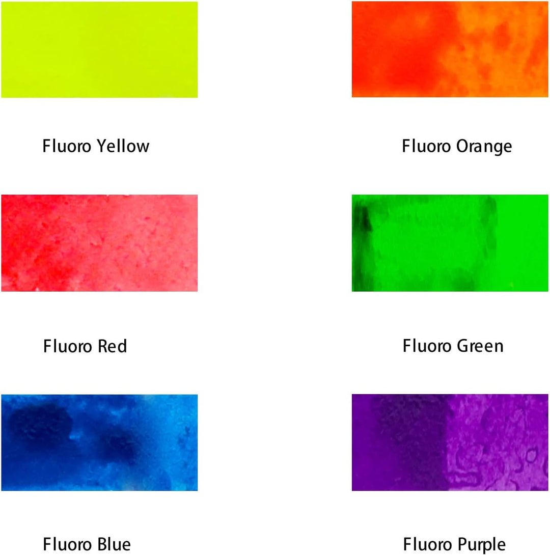 Mont Marte Acryltusche Superior, 6pc x 20ml, Fluoro-Acryl-Tinten Farben, Für feine Details und Farbw