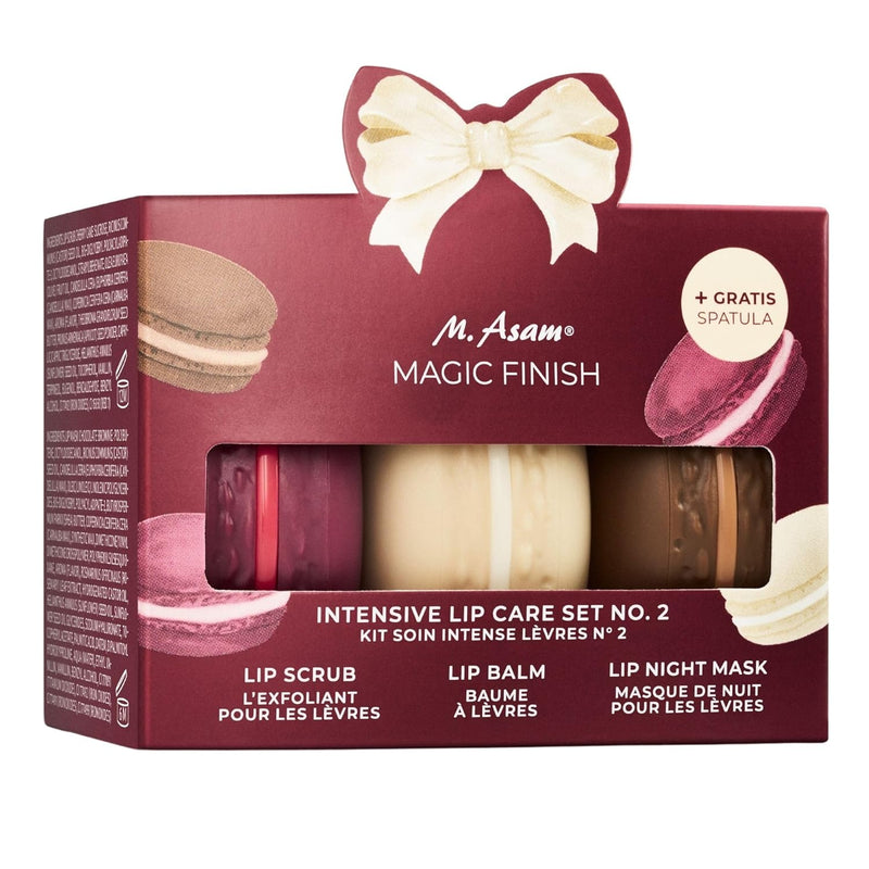 M. Asam MAGIC FINISH Intensive Lip Care Set (3 x 8,5 g), Lippenpflege Set mit Lip Scrub, Lip Balm &