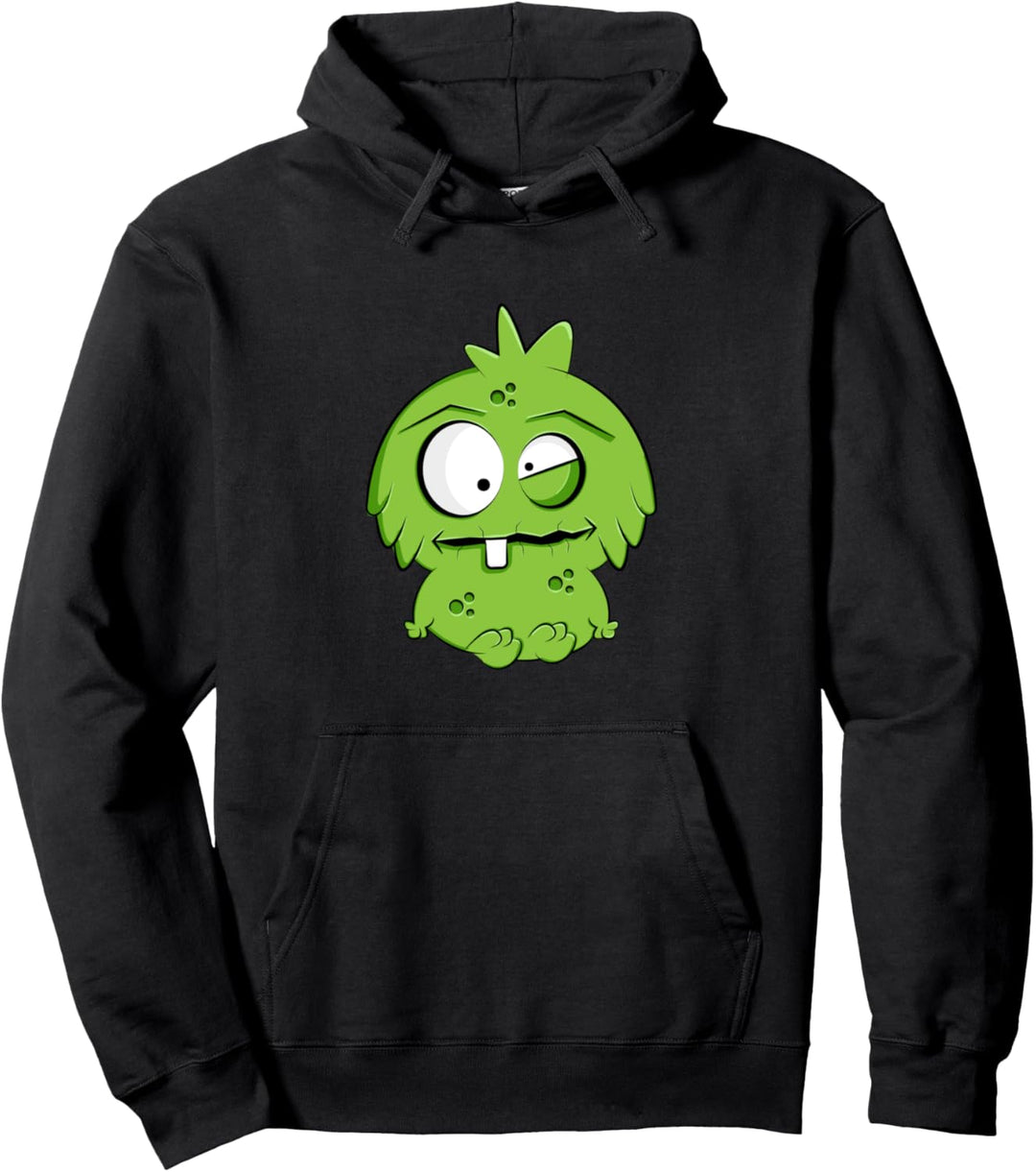 Süsses grünes verwirrtes Monster Pullover Hoodie