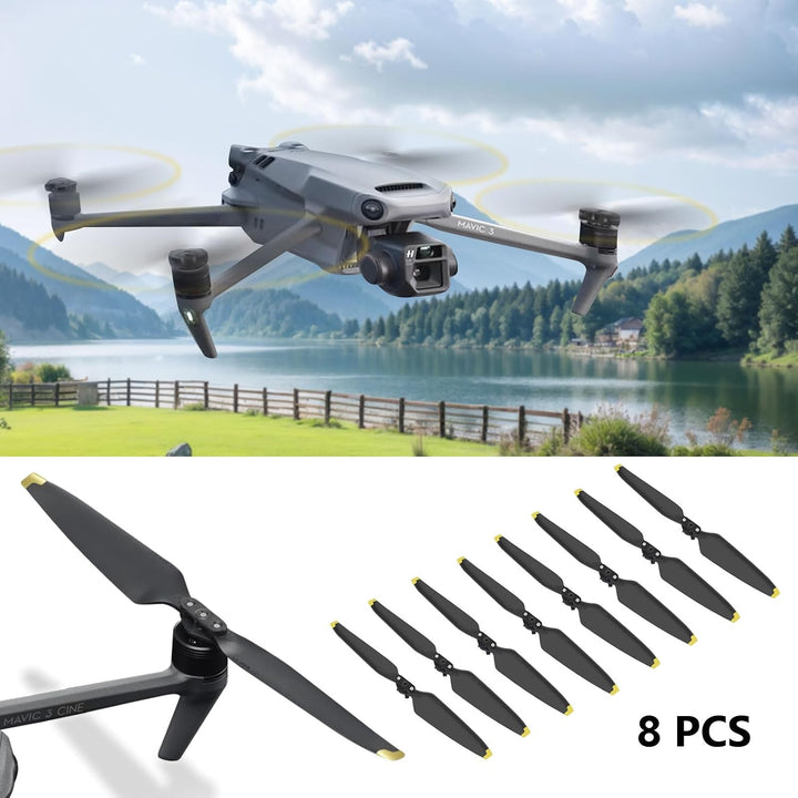 Mavic 3 Propeller, 8 Pcs Drohne Mavic 3 Pro Propeller mit Push-Typ-Schnellverschluss-Design, 9453F P