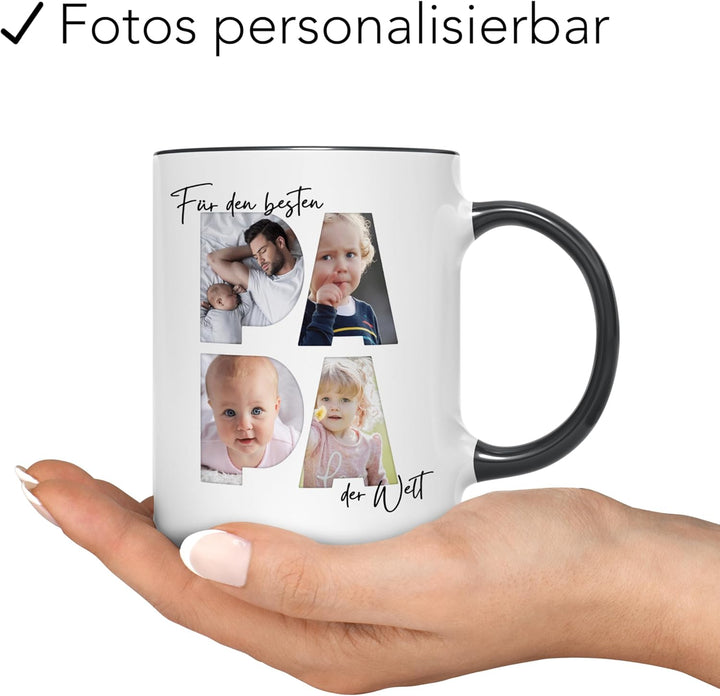 Papa Fototasse mit eigenem Bild Beste Papa Tasse personalisiertes Vatertagsgeschenk Vatertag Becher