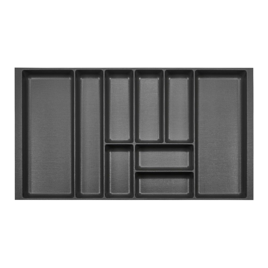 ORGA-BOX 2 Besteckeinsatz Tiefe: 461 x Breite: 809 mm anthrazit mit Canvas Struktur für 90er Nobilia