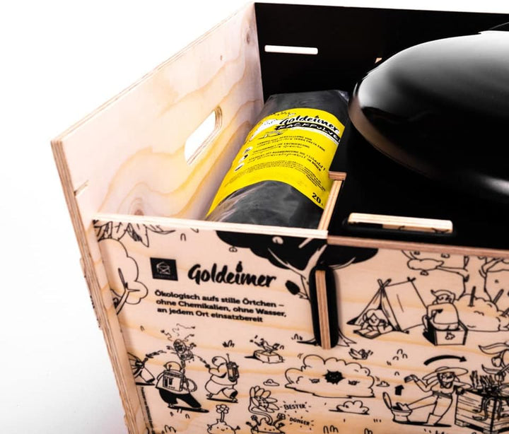 Goldeimer »Premium« Trockentoilette aus Holz und recyceltem Kunststoff Grundaustattung, Grundaustatt