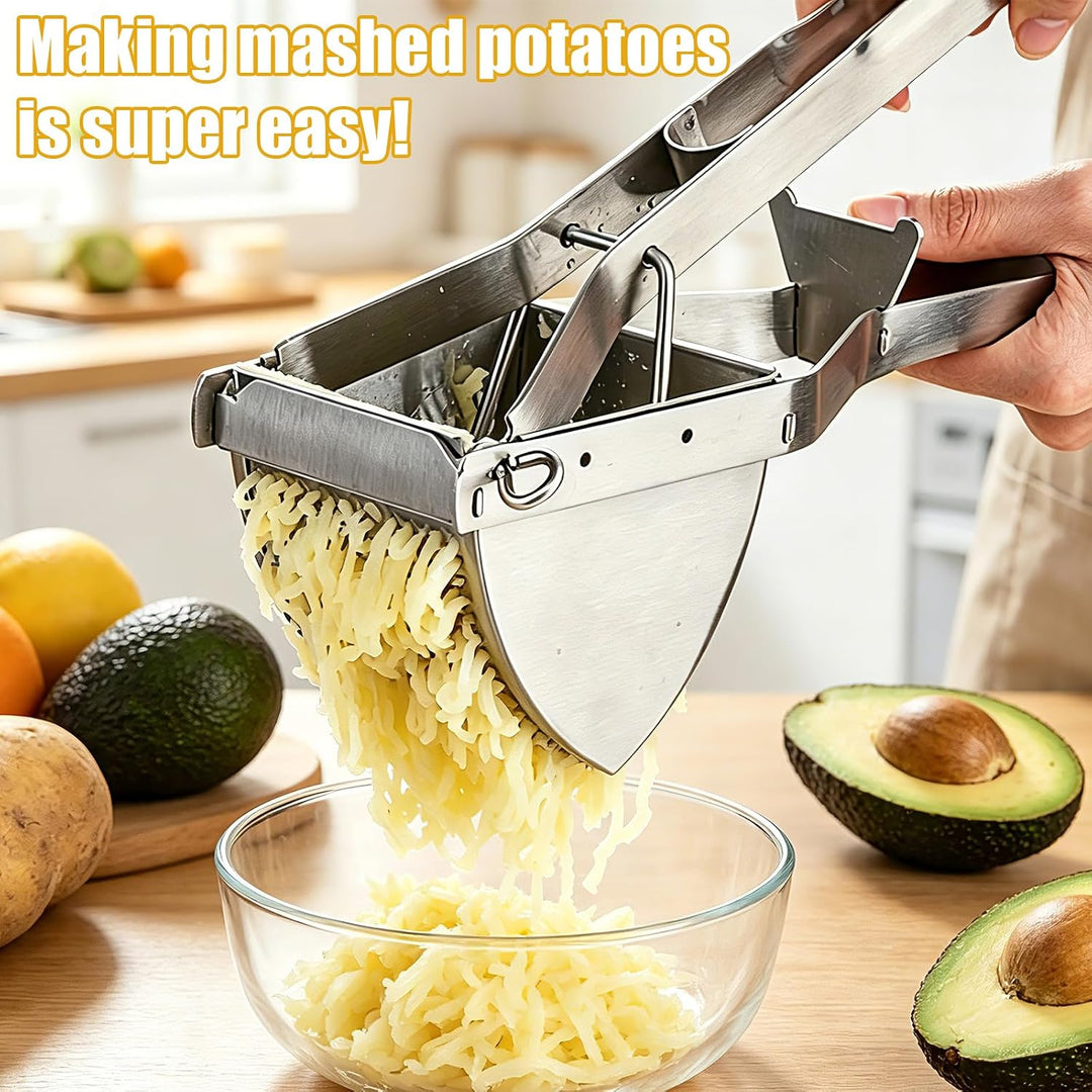 HhBdy Kartoffelpresse, Kartoffelstampfer Edelstahl Kartoffelquetsche Ergonomisch Stampfer Küche Mult