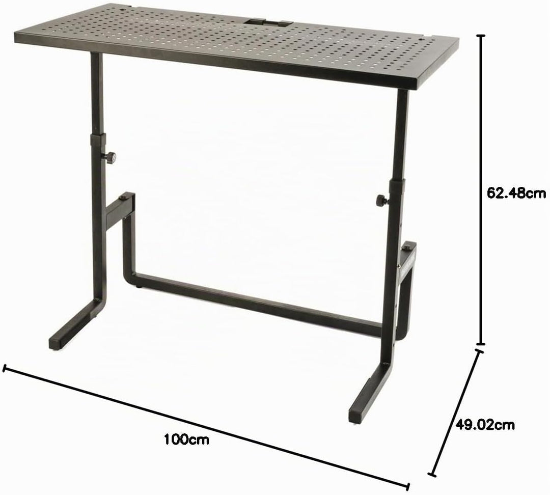 QUIK LOK - DJ233 Tisch für Laptop, Höhenverstellbar für DJ, Schwarz Single, Single