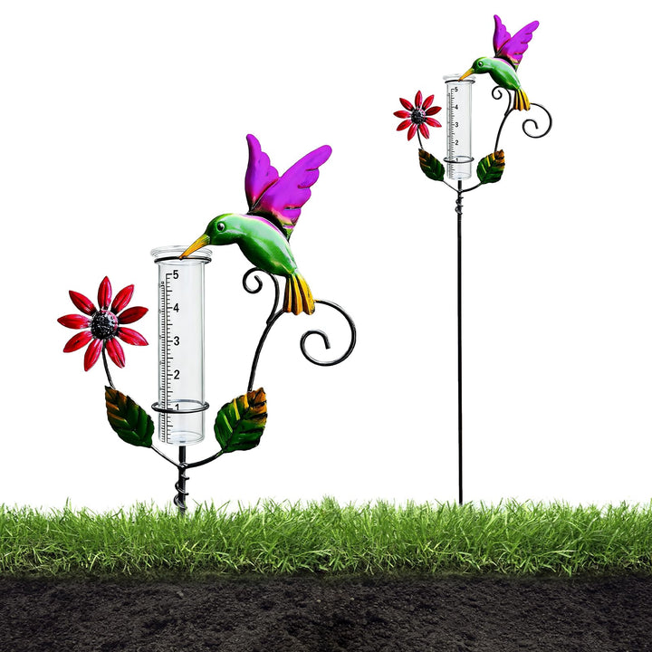 Regenmesser für Garten: 12cm Glas-Regenmesser mit klarer Skala, Outdoor-Regenmesser Frostsicher, Abn