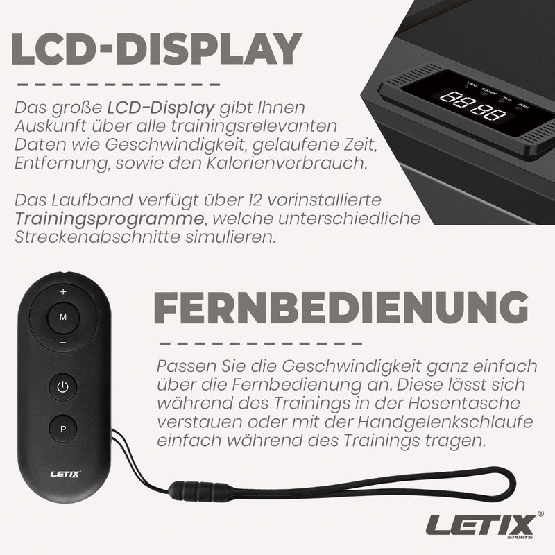 Elektrisches Laufband DeskWalk für zu Hause oder Büro, LCD-Display Motorisiertes Fitnessgerät, Schre