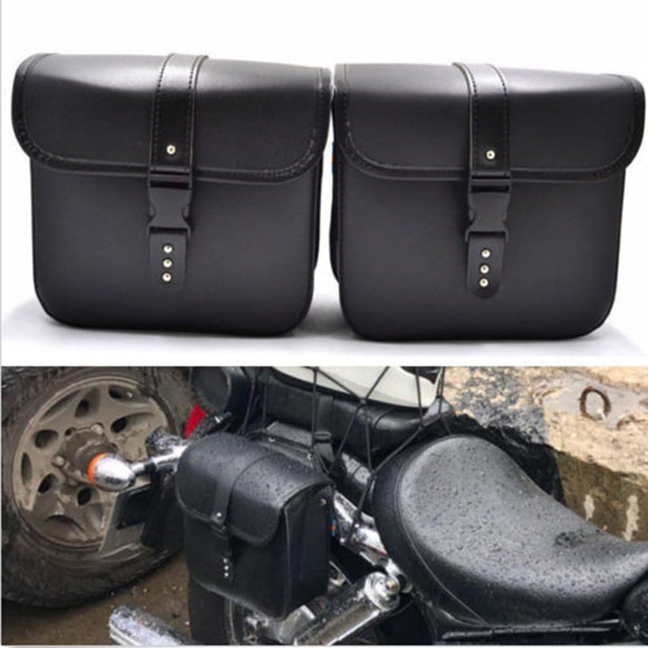 1 Paar Motorrad Satteltaschen Leder PU Wasserdichte abnehmba Werkzeugkasten Tankrucksack Motorrad Ma