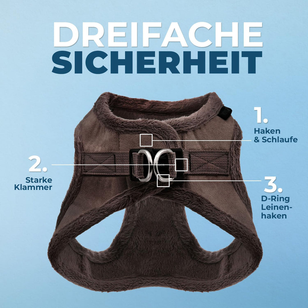 Voyager Step-In Plüsch-Hundegeschirr by Best Pet Supplies - Step-In-Westengeschirr für kleine und mi