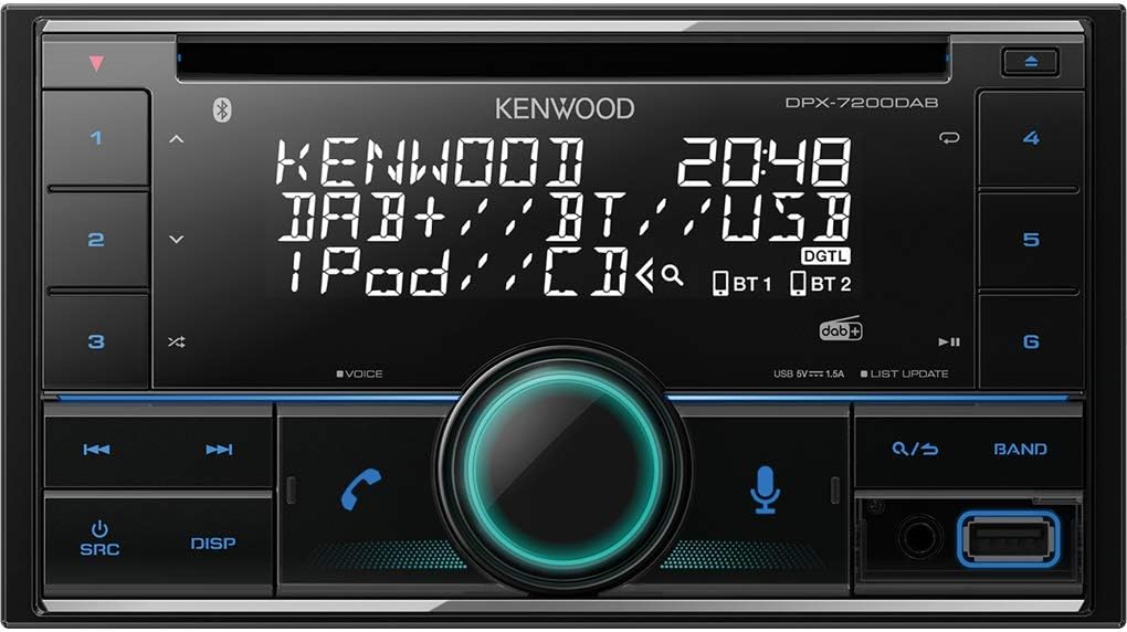 Kenwood DPX-7200DAB 2-DIN CD-Autoradio mit DAB+ und Bluetooth Freisprecheinrichtung (Alexa built-in,