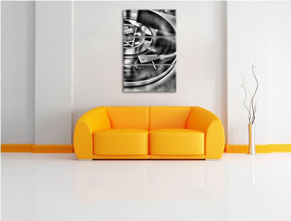 Pixxprint Schallplatte als Leinwandbild | Grösse: 3 Teilig (120x80) | Wandbild| Kunstdruck | fertig