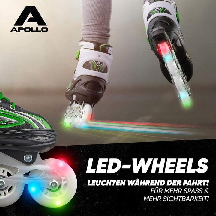 Apollo Super Blades, grössenverstellbare Inline Skates für Damen und Kinder, Inliner für Erwachsene,