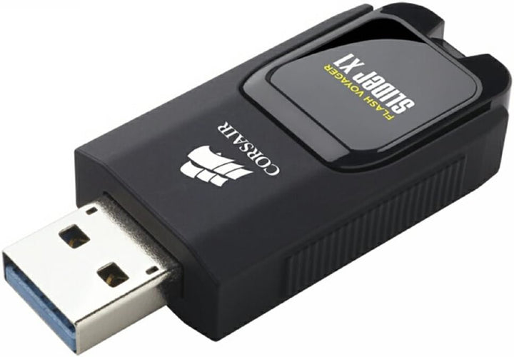 Corsair CMFSL3X1-128GB Flash Voyager Slider X1 128GB USB 3.0 Kompakt Flash Drive, Schwarz 128GB Voya