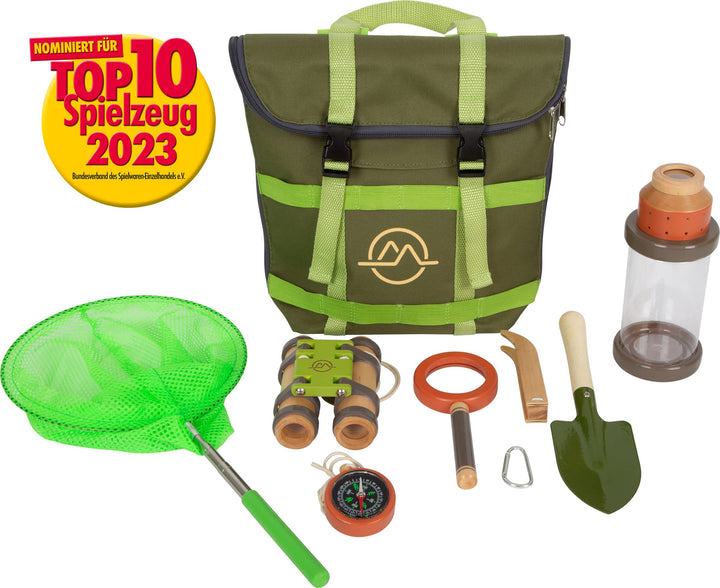 small foot Entdeckerrucksack „Discover“, Outdoorspielzeug für Ausflüge in die Natur, für Kinder ab 3