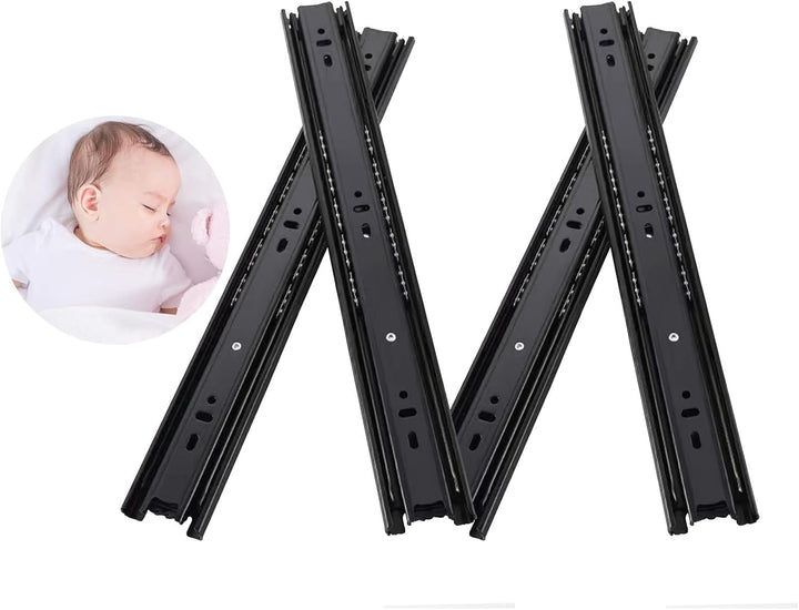 2 Paar Kugelauszug,400 mm Schubladenschienen Vollauszug 45 kg Tragkraft Schubladenauszug, Kugellager