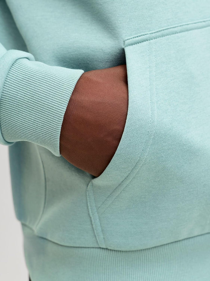 JACK & JONES Male Kapuzenpullover Einfarbig Kapuzenpullover XS Mineral Blue, XS Mineral Blue