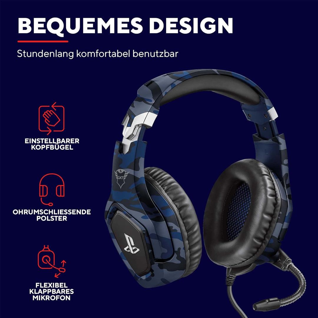 Trust Gaming Headset GXT 488 Forze-B - Offiziell Lizenziert für PlayStation - PS4 und PS5 Headset mi