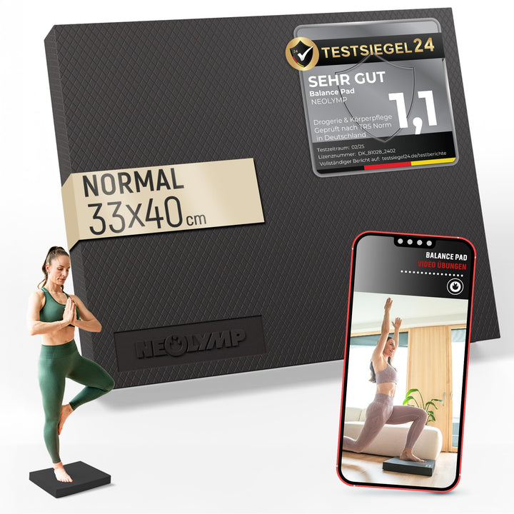 NEOLYMP Balance Pad - Rutschfestes Gleichgewichtstrainer für Physio &amp; Reha - Balance Kissen Gelenkst