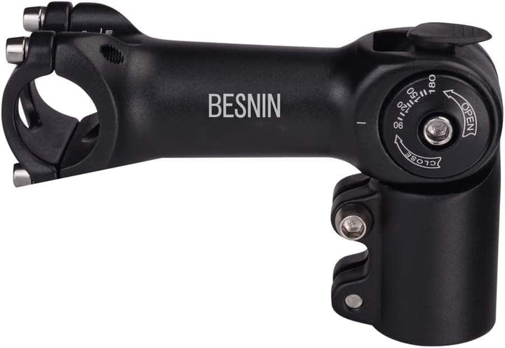 BESNIN Fahrrad Vorbau,Radfahren MTB Vorbau 0-90° 31.8MM OR 25.4MM 60/93/100mm Mountainbike Lenker Vo