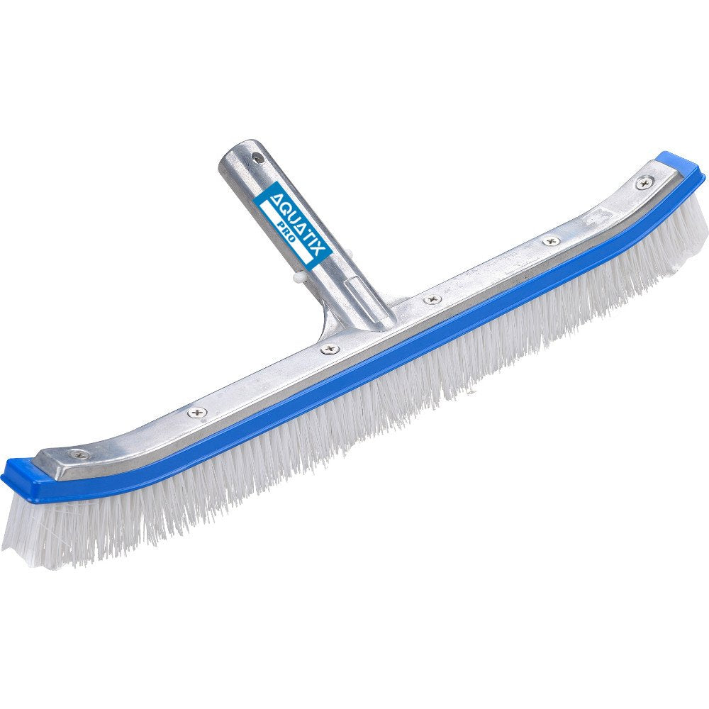 Aquatix Pro Poolbürste, reinigingsborstel voor zwembaden, Aluminium, 45,7 cm, met EZ-Clips; deze rob