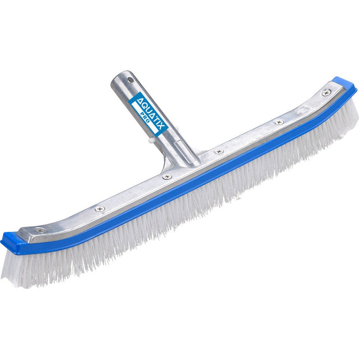 Aquatix Pro Poolbürste, reinigingsborstel voor zwembaden, Aluminium, 45,7 cm, met EZ-Clips; deze rob
