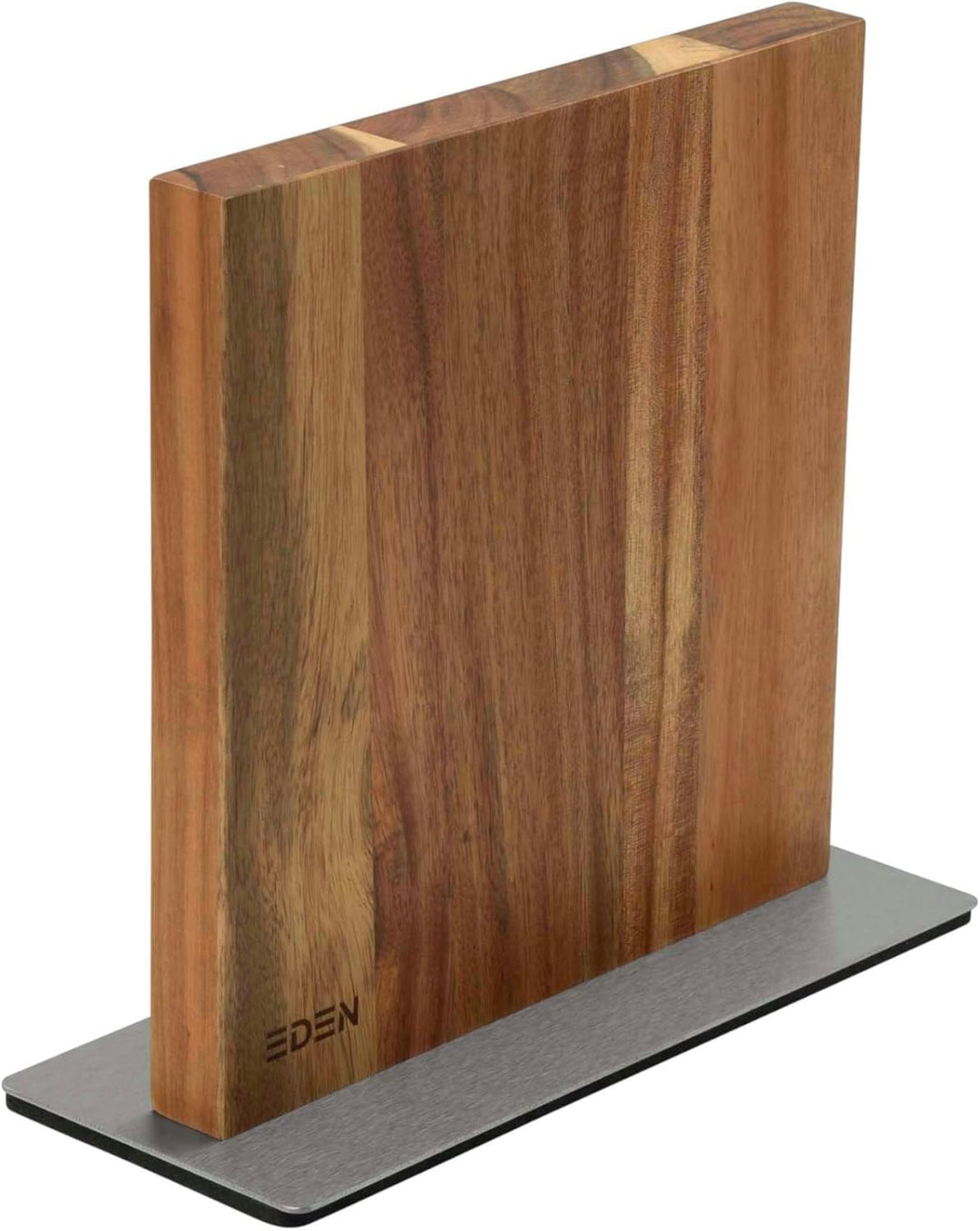 Eden Magnetic Knife Block EQB101 magnetischer Messerblock, Akazienholz mit Metallbasis, 23 x 25 cm